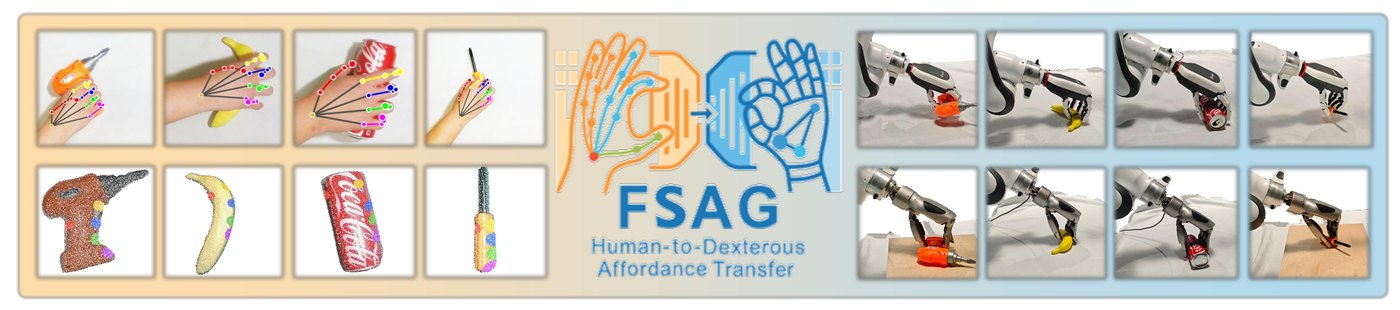 FSAG 논문 개요: 사람 손 시연 영상에서 손가락별 어포던스를 학습해 덱스터러스 핸드의 파지로 옮기는 과정